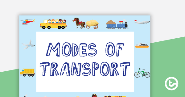 Image of Types of Transportation Posters