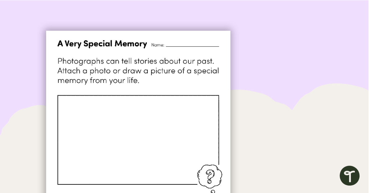 Preview image for A Very Special Memory – Worksheet - teaching resource