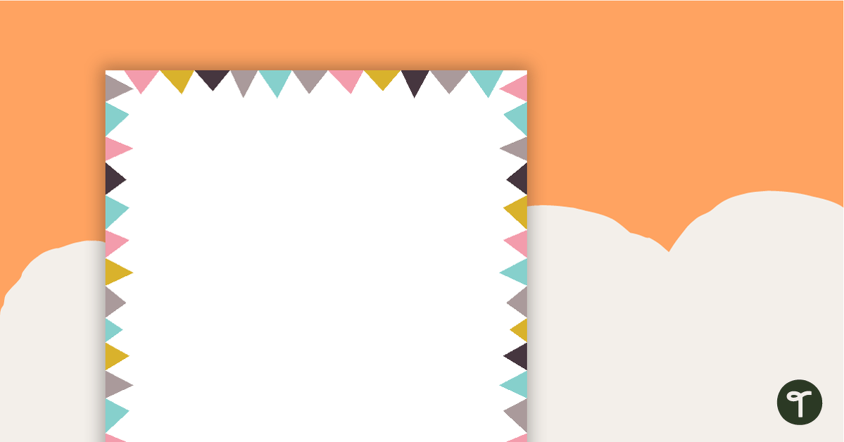 Pastel Flags - Landscape Page Border