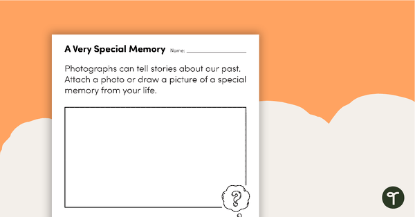 A Very Special Memory – Worksheet teaching resource