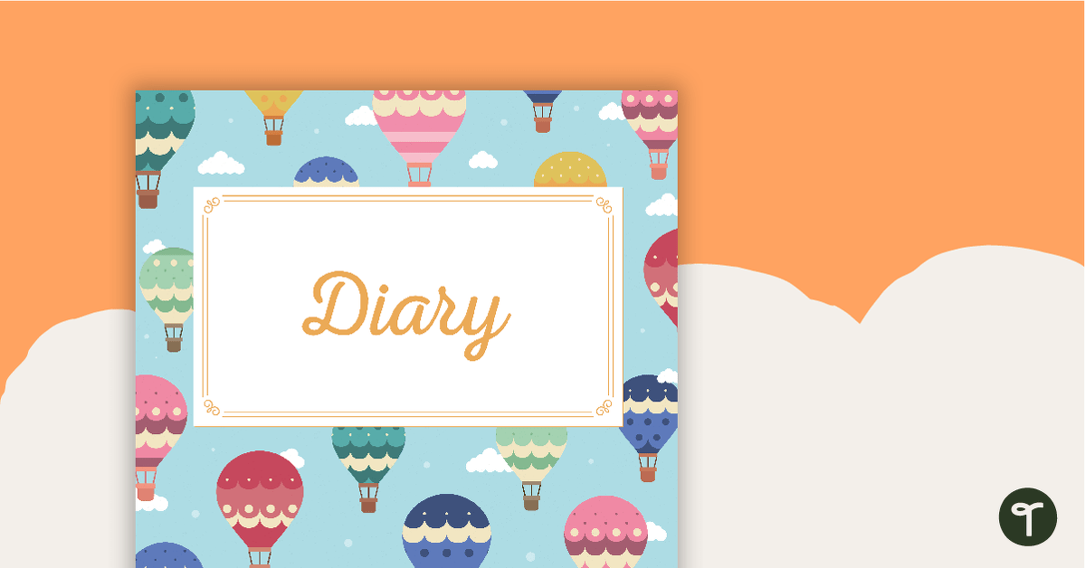 Hot Air Balloons - Diary Cover teaching resource