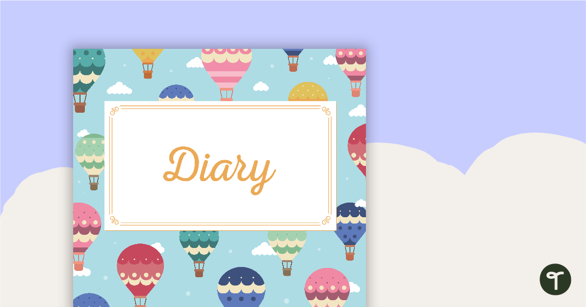 Preview image for Hot Air Balloons - Diary Cover - teaching resource