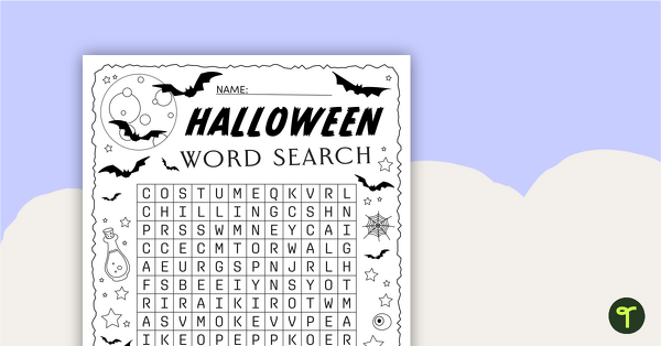 Halloween Word Search – Lower teaching resource