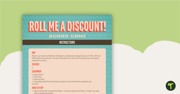 Image of Roll Me a Discount! Board Game
