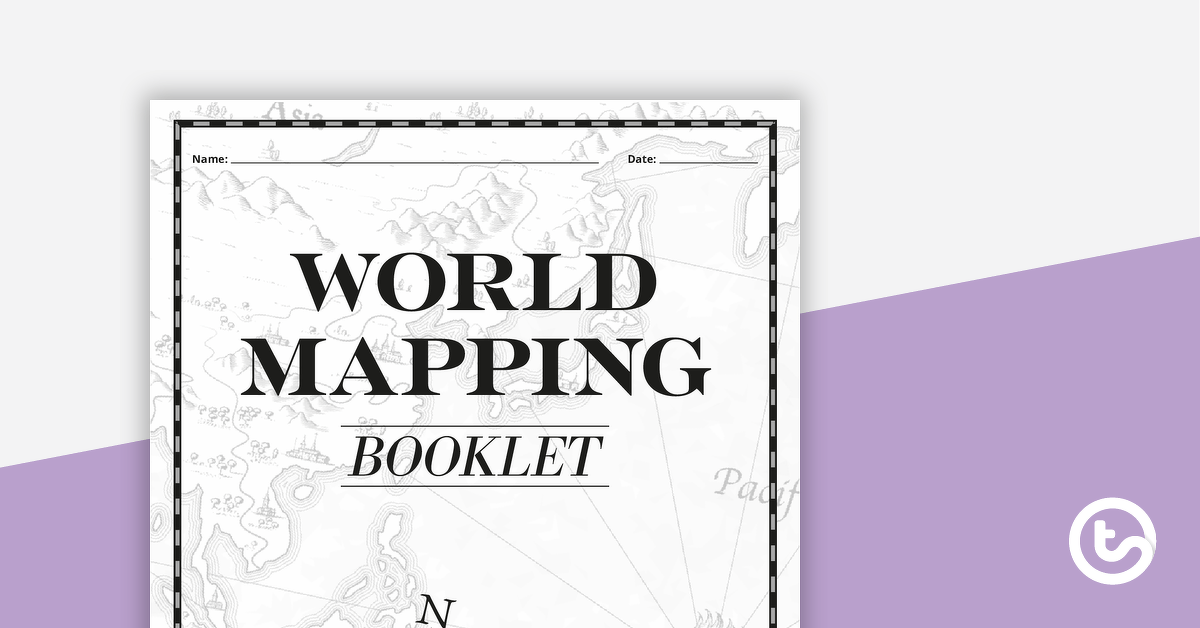World Mapping Booklet – Worksheet teaching resource
