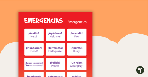 Go to Emergencies - Spanish Language Poster teaching resource