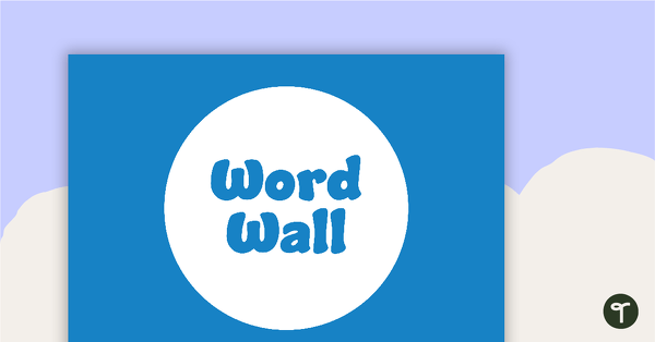 Go to Plain Blue - Word Wall Template teaching resource