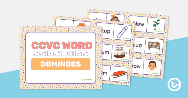 CCVC Word Dominoes teaching resource