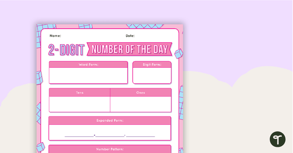 Go to 2-Digit Number of the Day Worksheet teaching resource