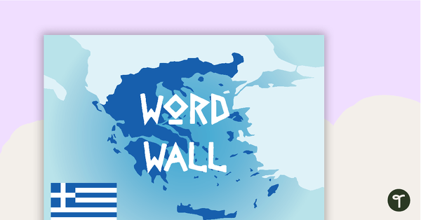 Go to Greece - Word Wall Template teaching resource