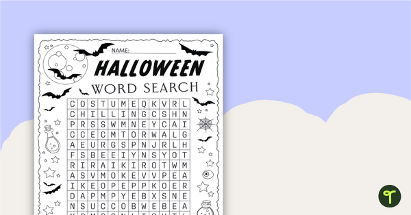Go to Halloween Word Search for Younger Students teaching resource