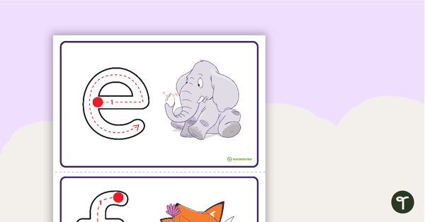 Lowercase Letter Formation Task Cards teaching resource