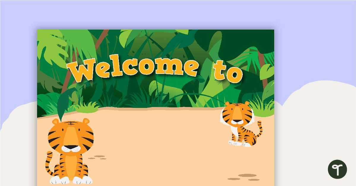 Terrific Tigers - Welcome Sign and Name Tags teaching resource