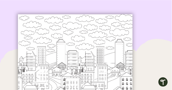 Go to Pattern Coloring - City Scene teaching resource