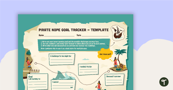 Pirate Nope Goal Tracker teaching resource