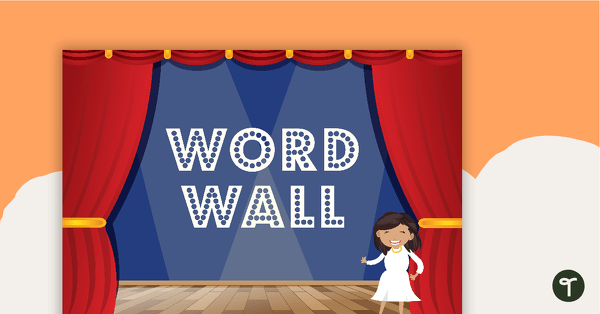 Go to Hollywood - Word Wall Template teaching resource