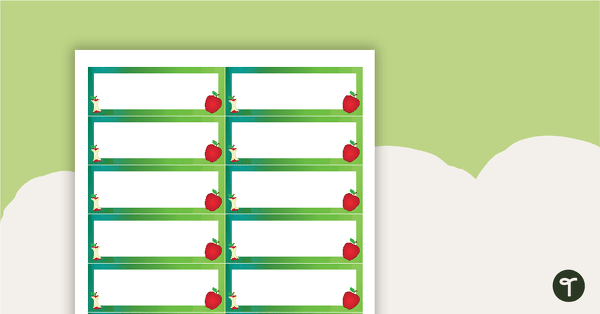Desk Name Tags – Apples teaching resource