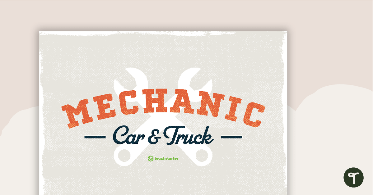 Mechanic Shop Sign and Logo teaching resource