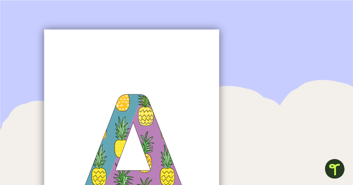 Pineapples - Letter, Number and Punctuation Set teaching resource
