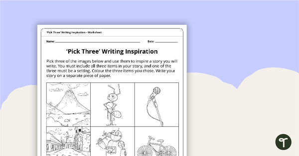 Go to 'Pick Three' Writing Inspiration Worksheet teaching resource