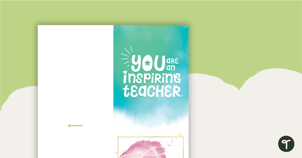 Teacher Colleague "Thank You" Card teaching resource