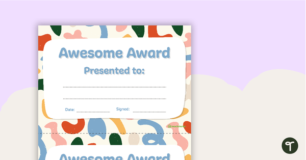 Abstract Pattern – Award Certificate teaching resource