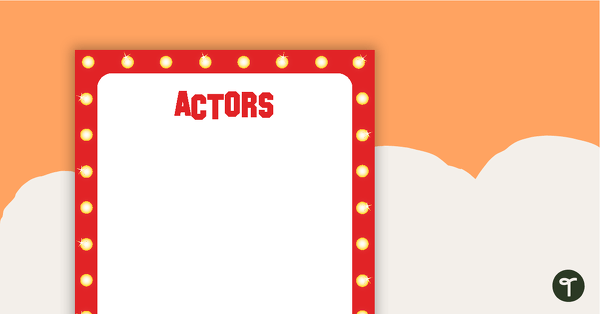 Hollywood - Grouping Posters teaching resource