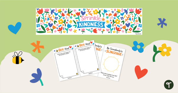 Sprinkle Kindness - Bulletin Board Set teaching resource