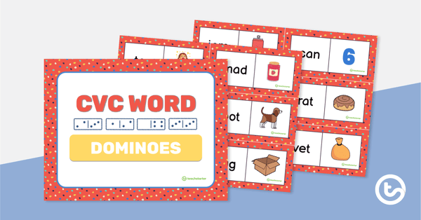 Preview image for CVC Word Dominoes - teaching resource