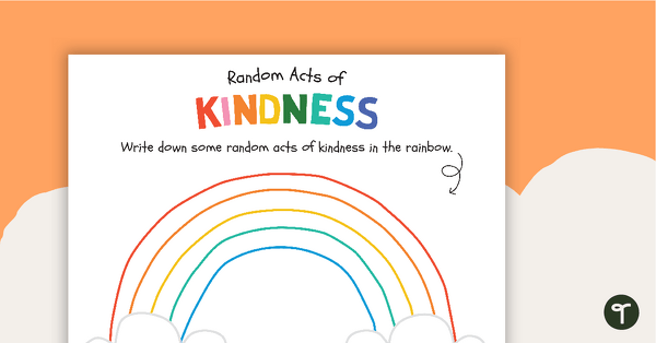 Preview image for Rainbow Acts of Kindness Template - teaching resource