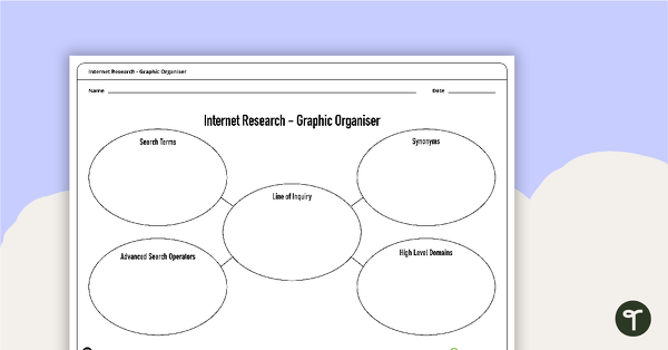 Go to Internet Research - Graphic Organiser teaching resource