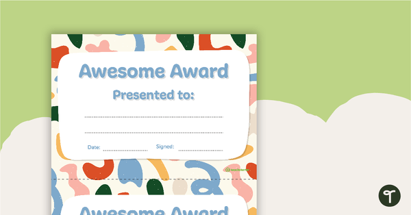 Go to Abstract Pattern – Award Certificate teaching resource