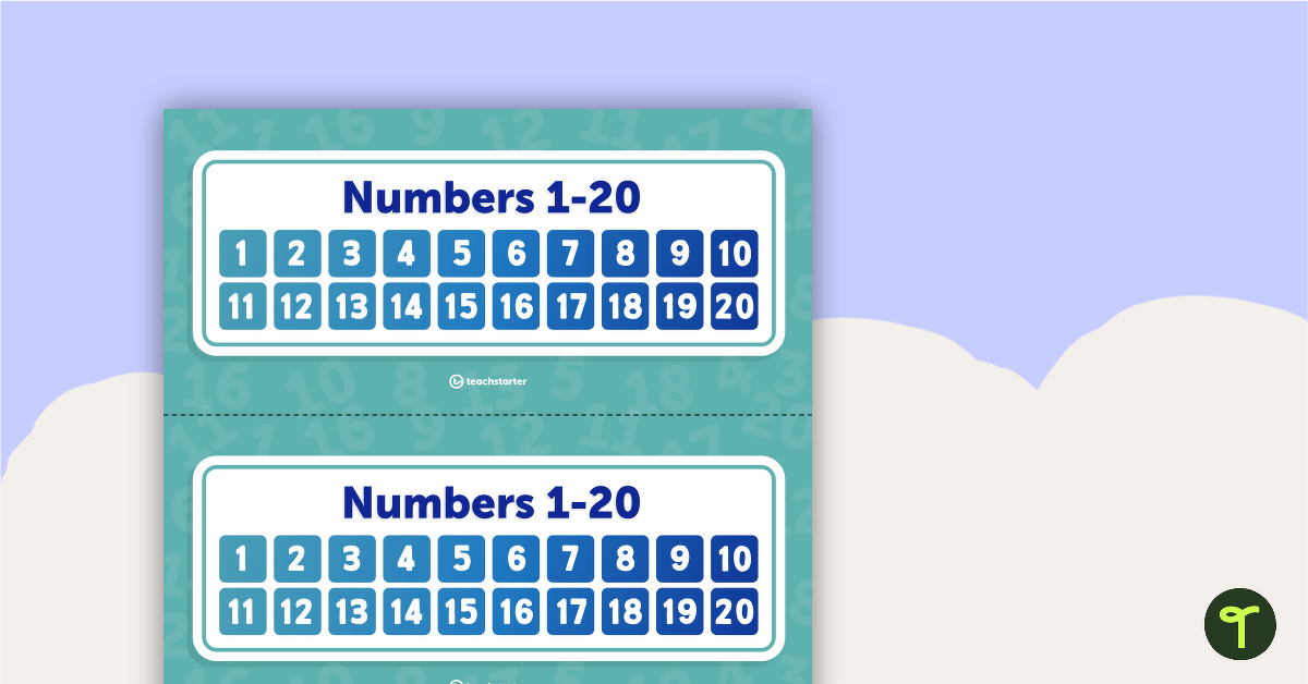 Numbers 1-20 teaching resource