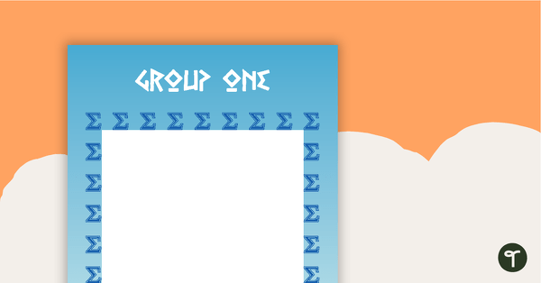 Go to Greece - Grouping Posters teaching resource