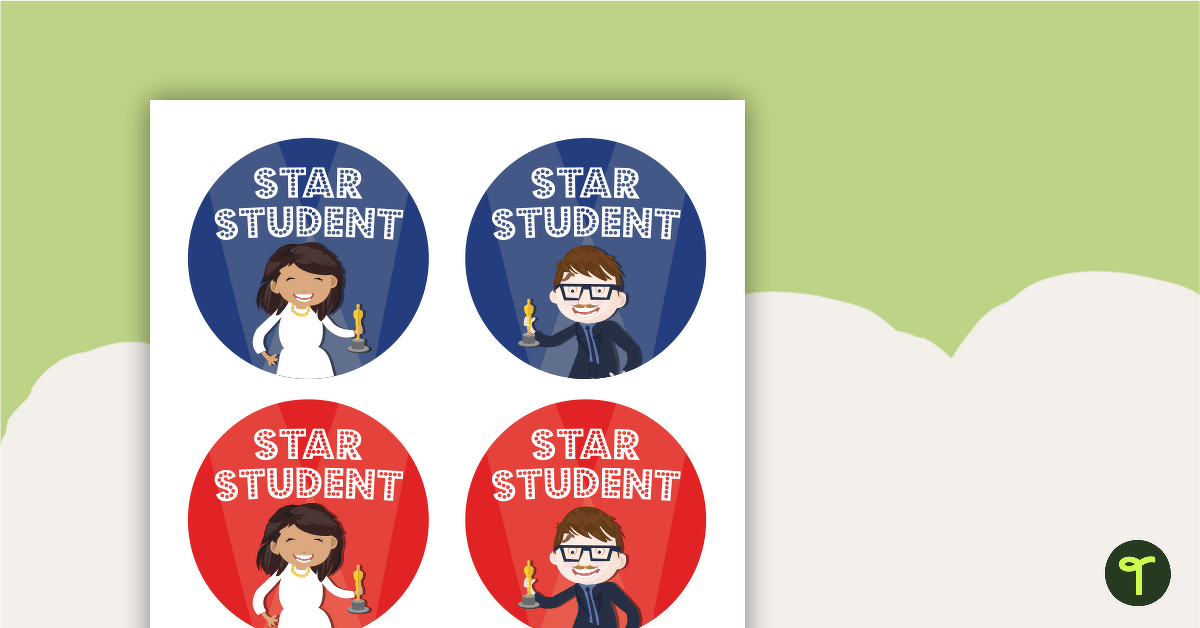Hollywood - Star Student Badges teaching resource