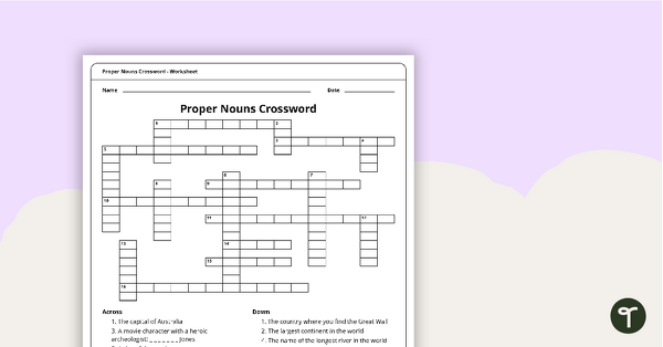 Countable-Uncountable Nouns Crossword Puzzle