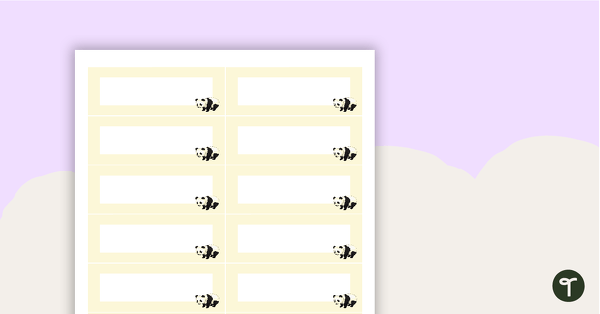 Desk Name Tags – Pandas teaching resource