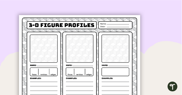 3-D Figure Profiles – Template teaching resource
