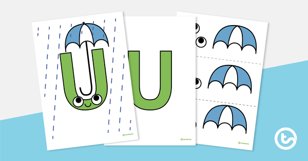 Letter Craft Activity - 'U' is For Umbrella teaching resource