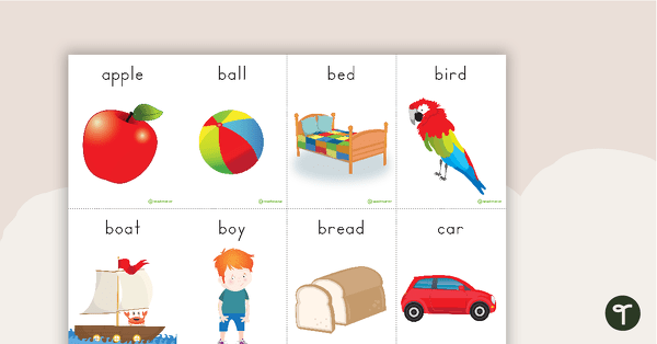 Preview image for Nouns, Verbs, and Adjectives Flashcards - teaching resource