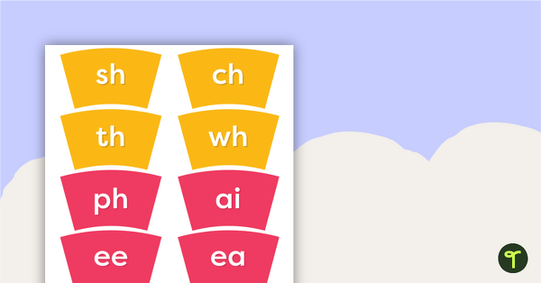 Preview image for Classroom Spinner Template - Digraphs - teaching resource