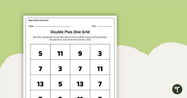 Go to Double Plus One - Grid Worksheet teaching resource