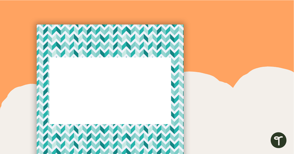 Go to Teal Chevron - Diary Cover teaching resource