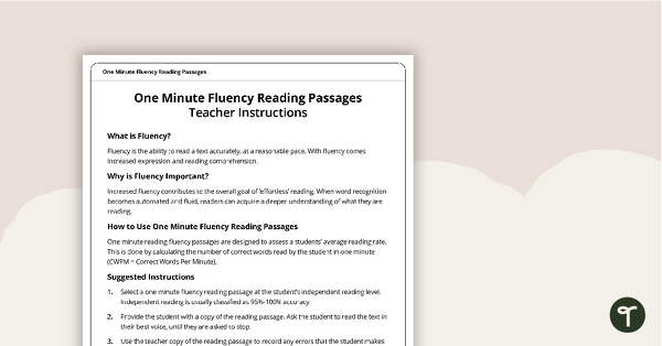 Go to Fluency Reading Passage - Lunch Time (Year 1) teaching resource