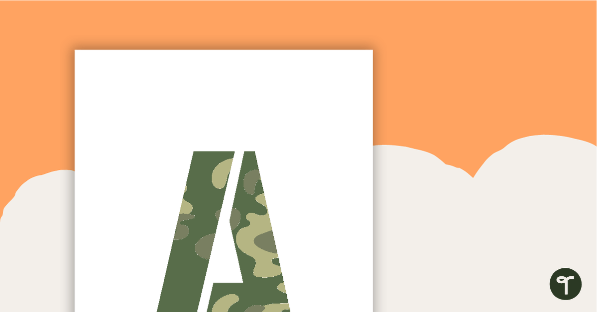 Army Pattern - Letter, Number And Punctuation Sets teaching resource