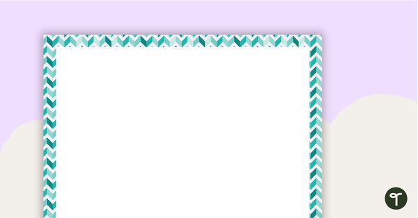 Go to Teal Chevron - Landscape Page Border teaching resource