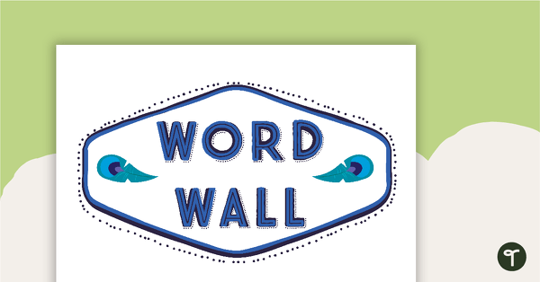 Go to Proud Peacocks - Word Wall Template teaching resource