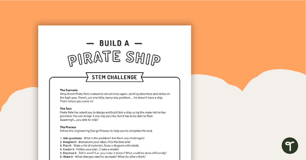 Build a Pirate Ship STEM Challenge - Early Years teaching resource