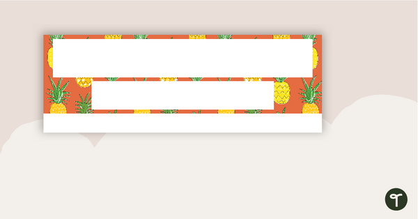Preview image for Pineapples - Desk Plate Alphabet and Number Line - teaching resource