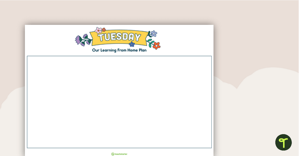 Home Learning Visual Timetable teaching resource